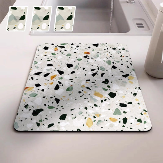 Dish Drying Mat - Absorbent Countertop Mat for Coffee Maker, Expresso Machine, Kitchen Use (03,20''×24'')