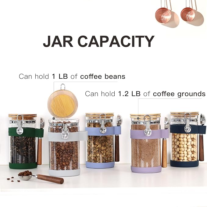 Airtight Glass Matcha Container - 1200ml Large Matcha Storage Jar with Bamboo - Image 6