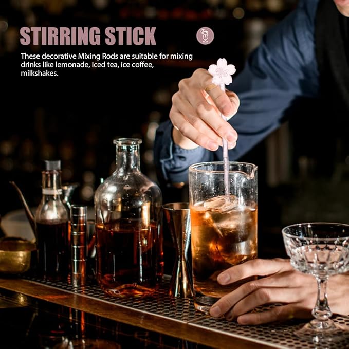PRETYZOOM 2 Pcs Reusable Coffee Stir Sticks 6.29 Inch Lightweight Glass Swizzle - Image 8