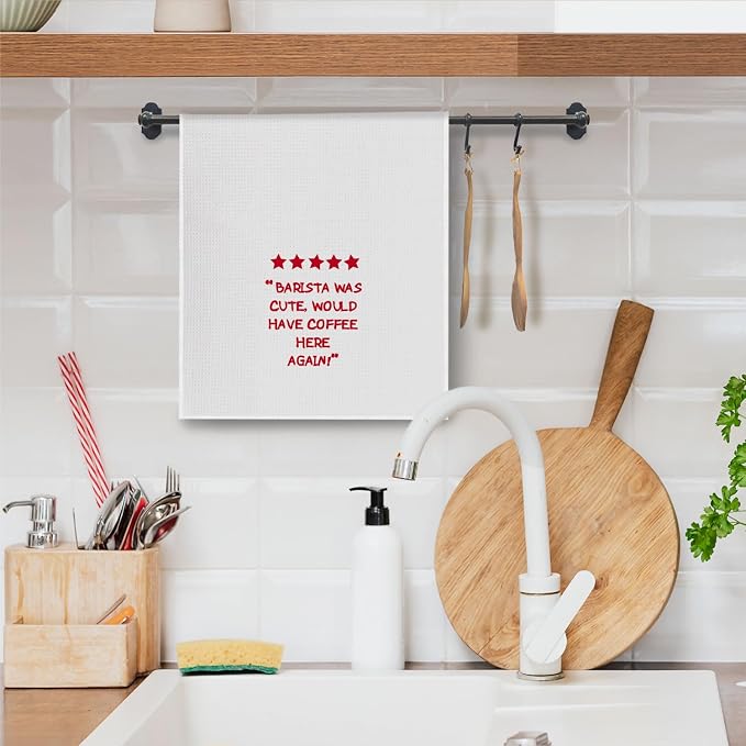 Barista Coffee Kitchen Towels, Coffee Bar Lover Gifts - Image 5