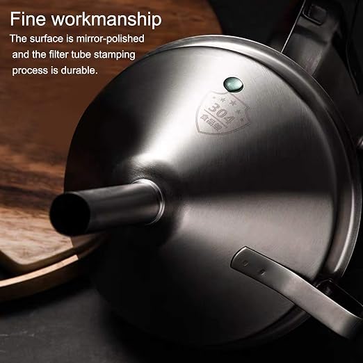 Stainless Steel Filling Funnel, Funnel Filter Cup, Separatory Oil Beer Coffee - Image 7