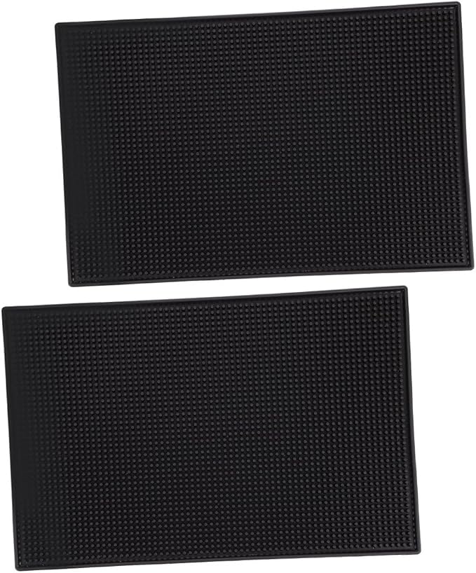 OUNONA 2pcs Non- Bar Mat for Coffee Stations and Kitchen Counters Flexible Pvc by OUNONA