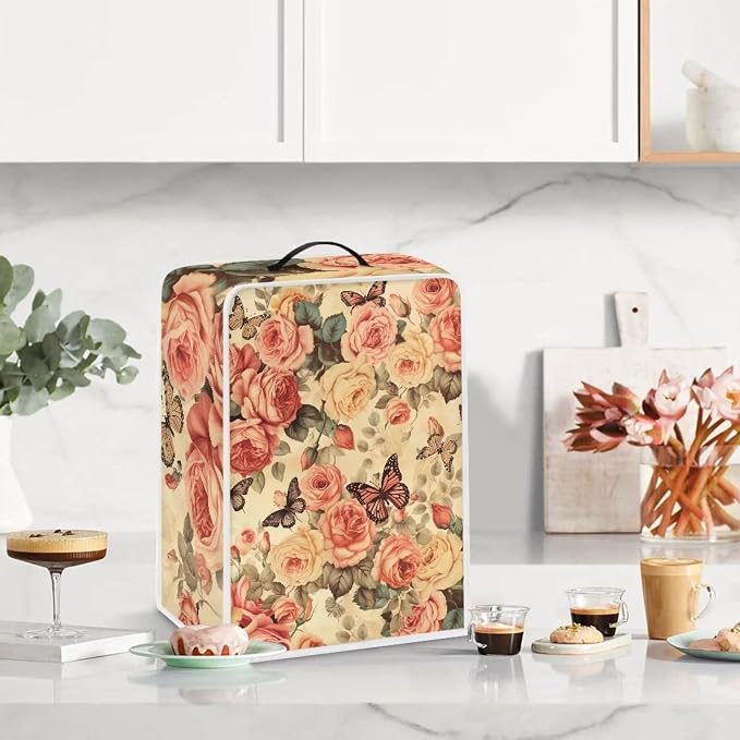 Rose Butterfly Coffee Maker Top Handle Coffee Pot Dust Covers Lightweight Small - Image 3