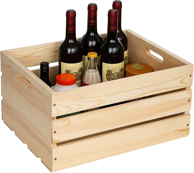 Extra Large Pine Wood Crates For Storage, Vinyl Records Storage Crates - Image 7