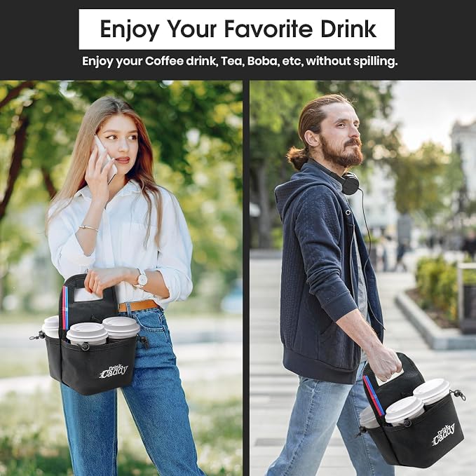 Drink Caddy Portable Drink Carrier and Reusable Coffee Cup Holder - Image 6