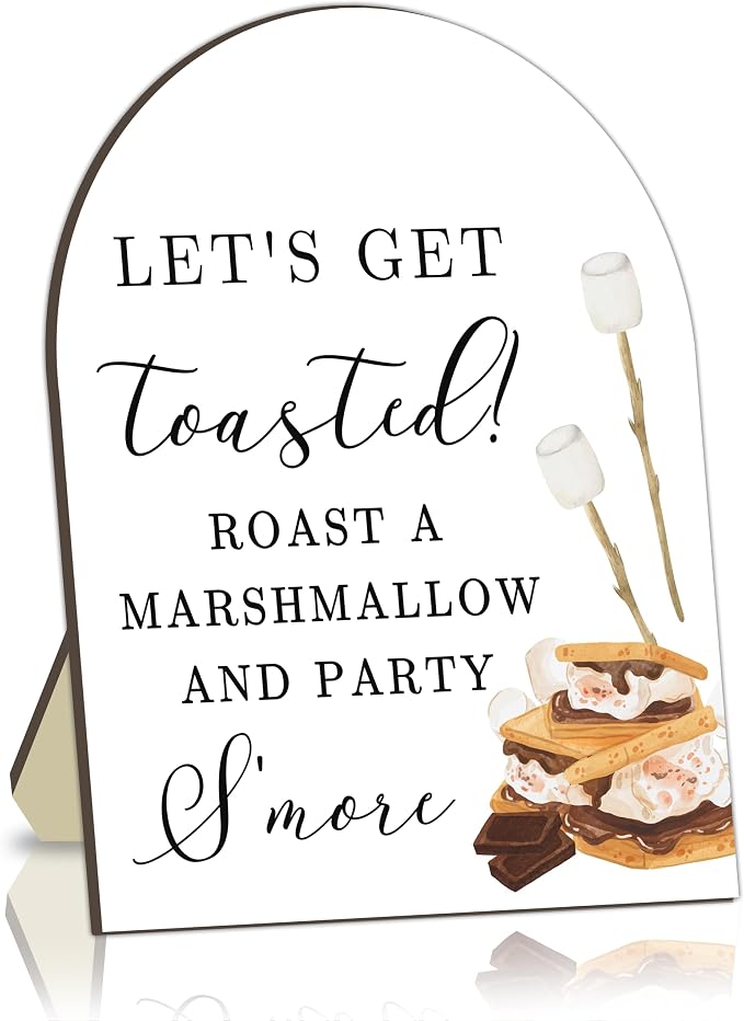 S'more Bar Signs, S'more Station Welcome Wooden Sign, Smores Bar Wedding Party by Unknown