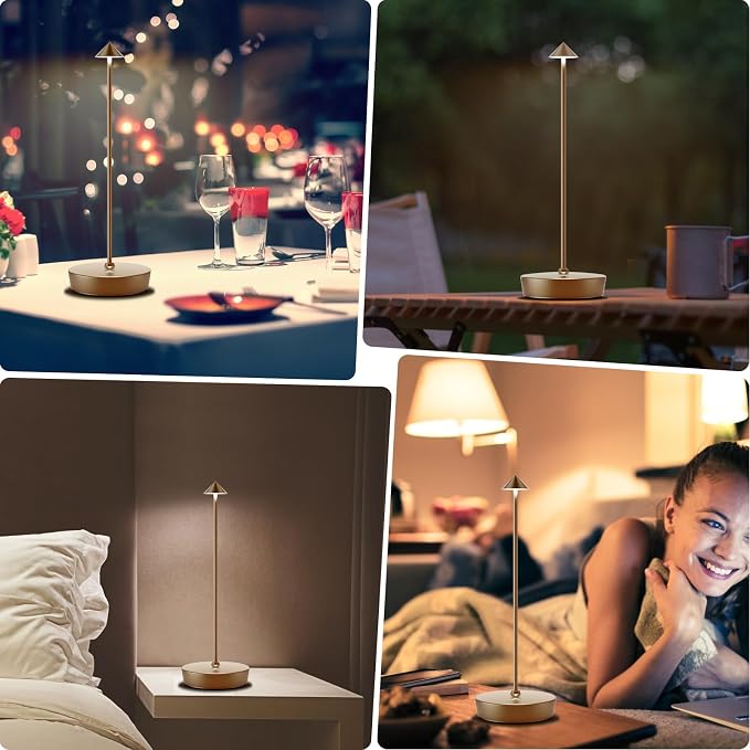 2Pack Rechargeable Cordless Table Lamp, Portable Powered LED Battery 6000mAh - Image 5