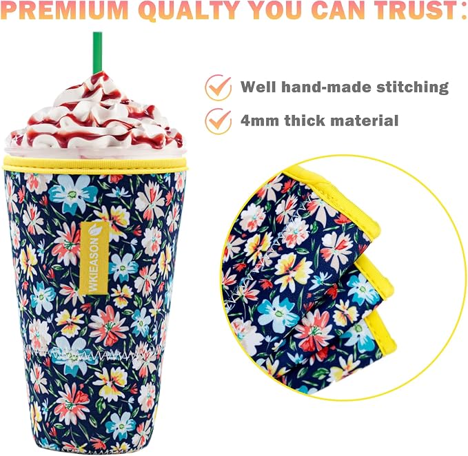 WK IEASON Reusable Iced Coffee Insulator Sleeve - Image 4