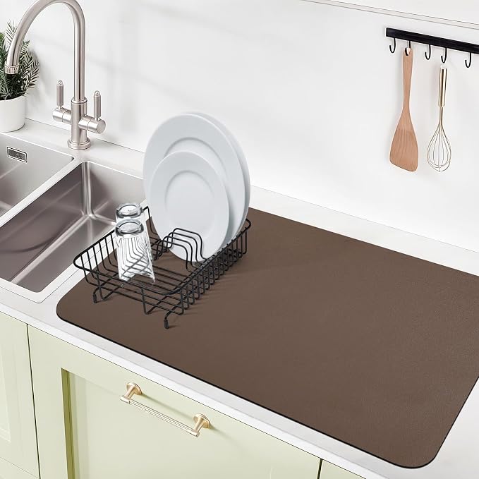 Coffee Mat for Countertop, 17“ x 31.5” Super Absorbent Coffee Bar Mat, Kitchen - Image 4