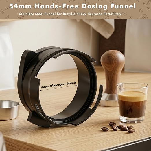 54mm Dosing Funnel for Breville, Espresso Portafilter Dosing Ring, Hands-Free - Image 5