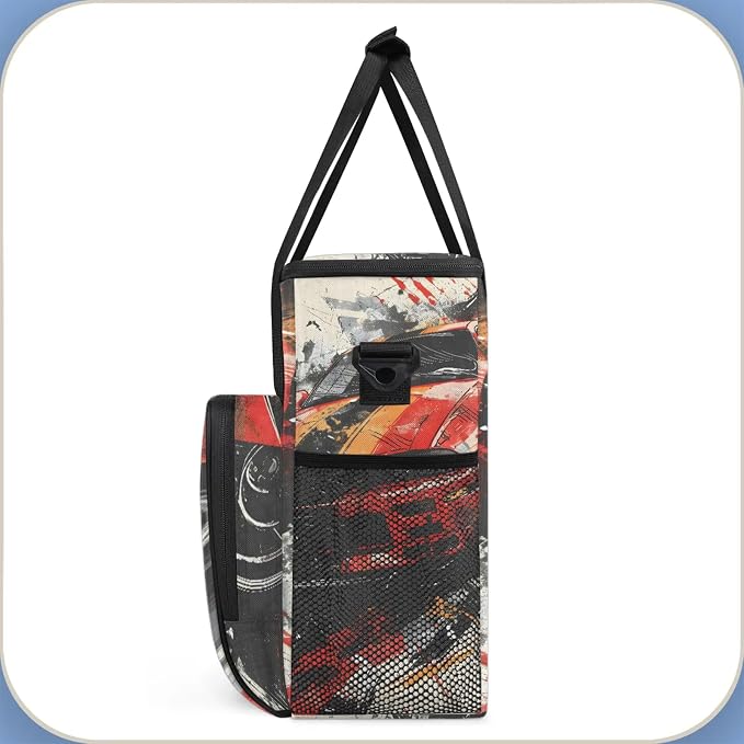 Cool Car Coffee Maker Carring Bag, Large Insulated Storage Organizer Case Tote - Image 4