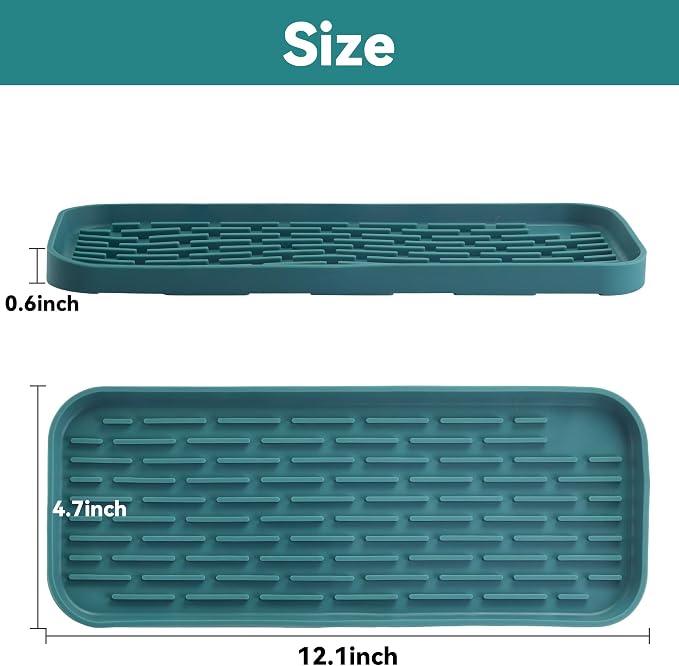 Drip Tray for Drink Dispenser, 1 Pack Blue Non-slip Drip Pan for DD&HAPP Glass - Image 5