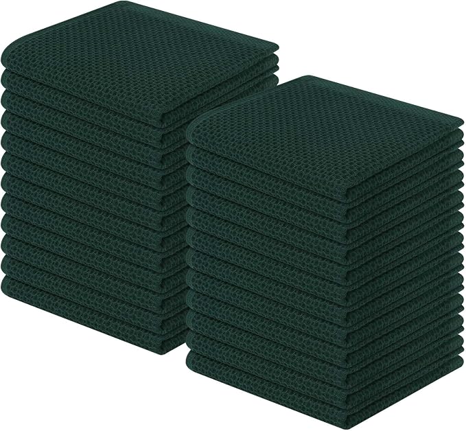 Homaxy 100% Cotton Waffle Weave Kitchen Dish Cloths, Ultra Soft Absorbent Quick by Homaxy