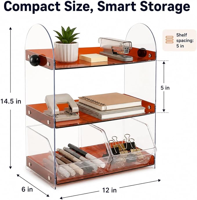 3-Tier Acrylic Coffee Station Organizer - Image 3