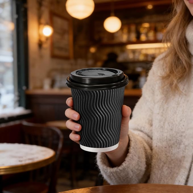 Lamosi 8 oz Disposable Coffee Cups - Image 7