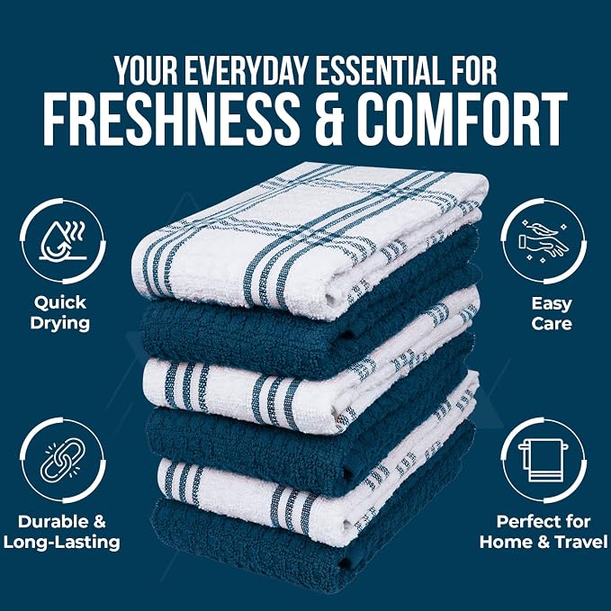 DAN RIVER Premium Blue Opal Kitchen Towels - Image 6