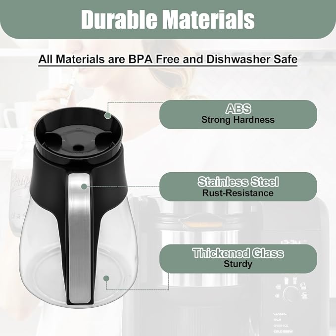10-Cup Glass Carafe Replacement Compatible - Image 3