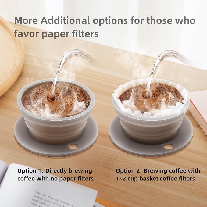 Paperless Collapsible Travel Pour Over Coffee Maker Camping, Travel Pour Over - Image 7