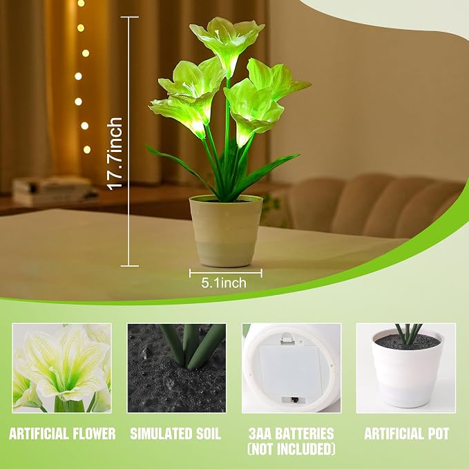 Artificial Lily Fower Lamp - Image 2