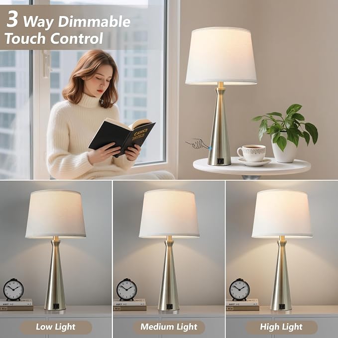 Seealle Modern Table Lamps Set of 2 - Image 2