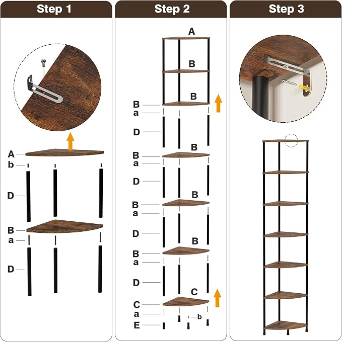 Corner Plant Stand Shelf, 7 Tier Tall Plant Stand - Image 8