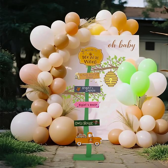 Winnie Baby Shower Decorations | Lighted Wood Baby Shower Standing Signs - Image 3