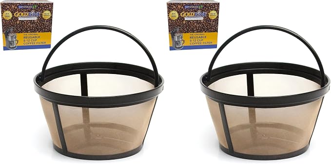 GOLDTONE Reusable 8-12 Cup Basket Coffee Filter fits Mr. Coffee Makers and by GoldTone