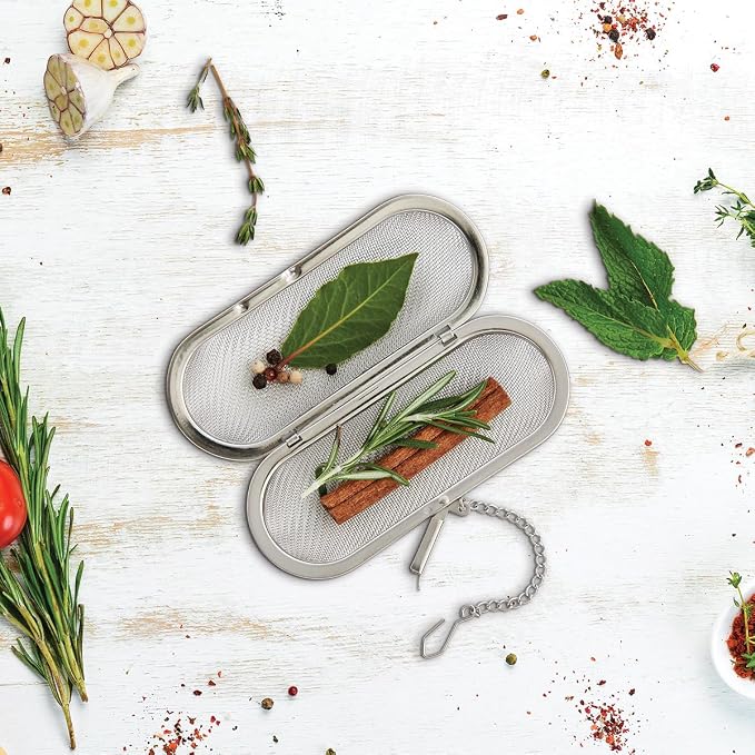 HIC Kitchen Herb Infuser Pod, 18/8 Stainless Steel Mesh, - Image 3