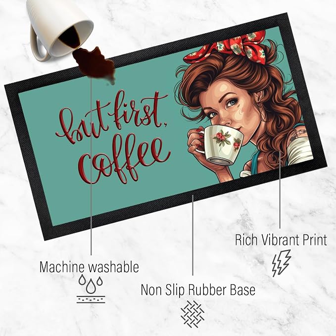 Coffee Bar Mat - Coffee Gifts - Coffee Lover - Coffee Bar Accessories - Barista - Image 5