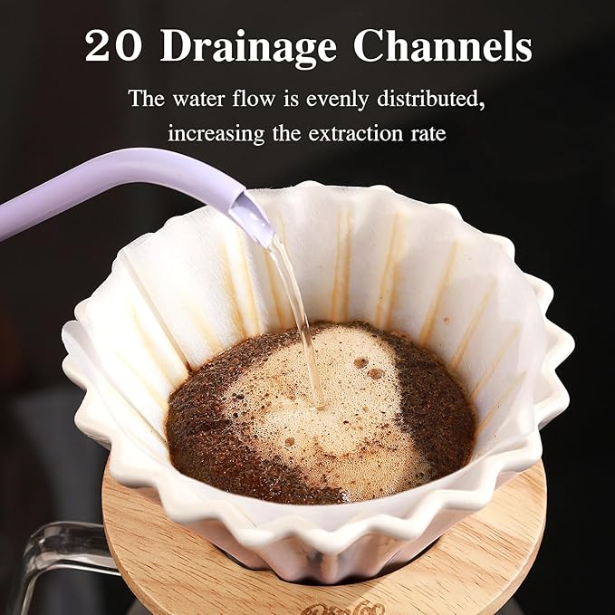 Bincoo Ceramic Coffee Dripper, Pour Over Coffee Dripper - Image 2