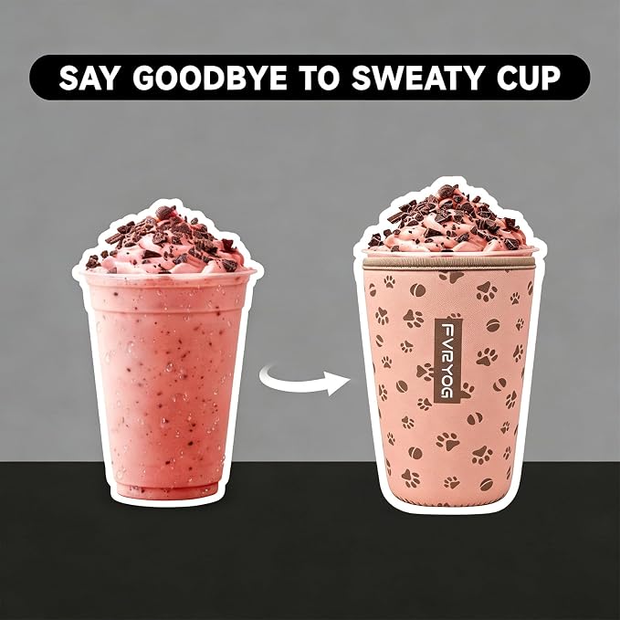 Reusable Insulated Neoprene Iced Coffee Sleeves - Image 2