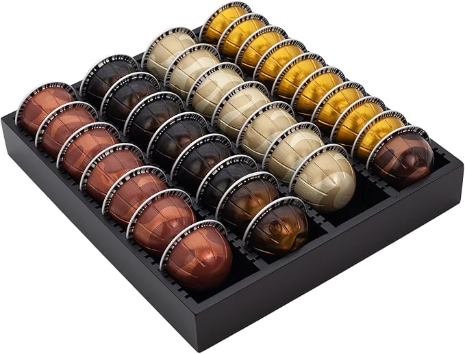MinBoo Bamboo Coffee Capsule Storage Drawer Tray, Bamboo Drawer Insert by MinBoo