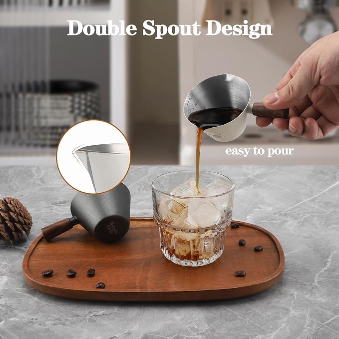 Mongdio Espresso Measuring Cup, Stainless Steel Espresso Shot Cups - Image 5