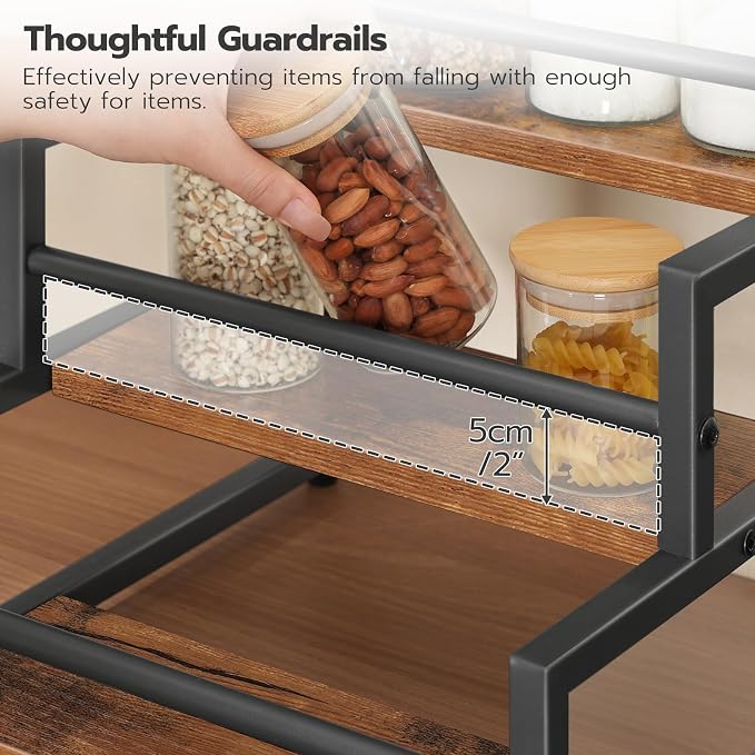 HOOBRO Coffee Syrup Rack Organizer, 3-Tier 12-Bottle Syrup Holder Stand - Image 6
