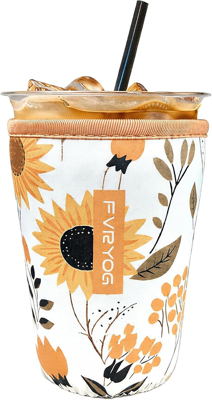 Reusable Insulated Neoprene Iced Coffee Sleeves by Fvryog