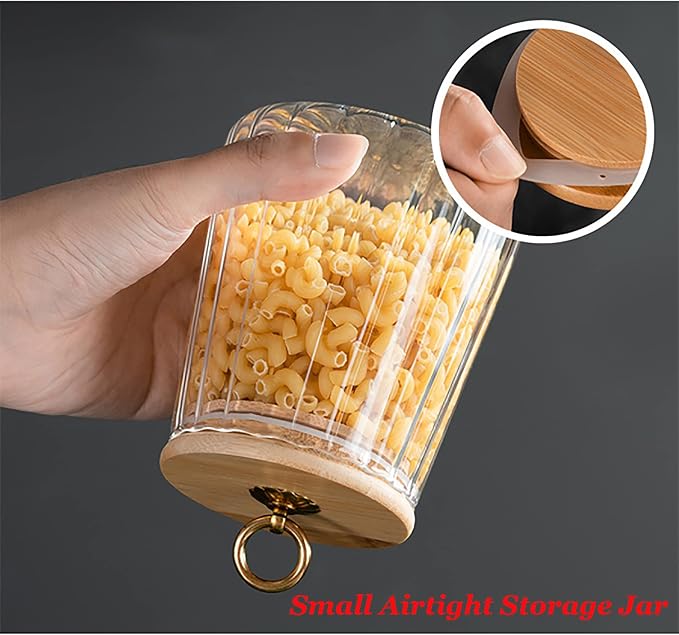 FANTESTICRYAN Glass Coffee Nuts Canister Airtight Storage Jar Petal Decorative - Image 5