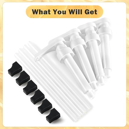 Coffee Syrup Pump for 750 ml Bottle – 4 Pack Syrup Dispenser Pumps Compatible - Image 2