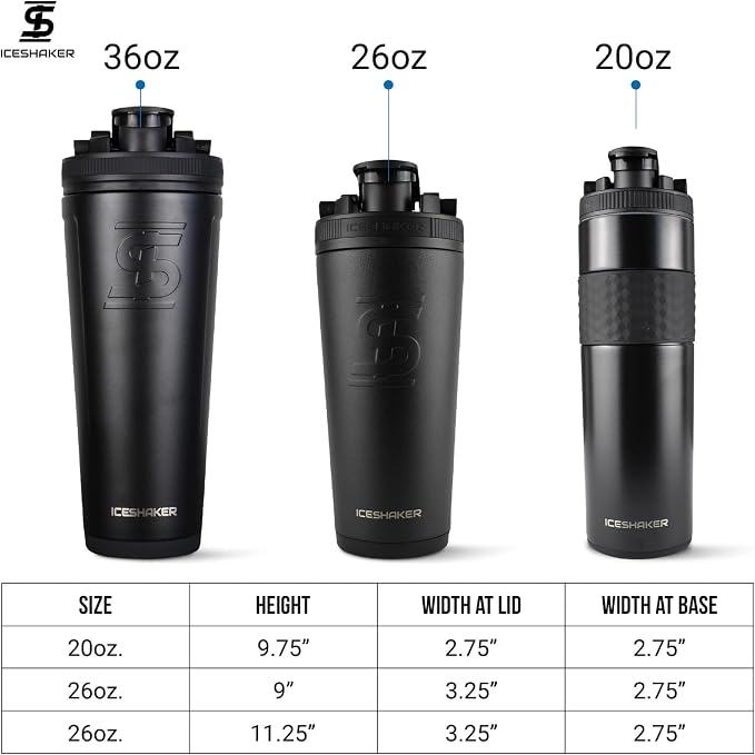 Ice Shaker Insulated Stainless Steel Shaker Bottle | 26oz - Image 6