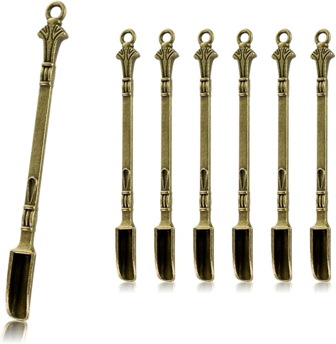 6-Pack Mini Spoons Metal Tiny Shovels 3-Inch Small Medicine Spoon by Demearly