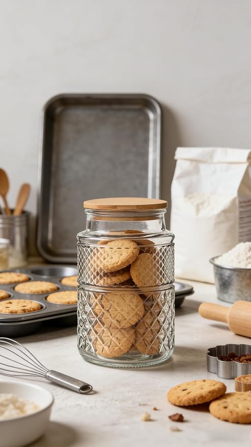 Large Glass Storage Jar, 60 FL OZ Glass Food Storage Containers - Image 7