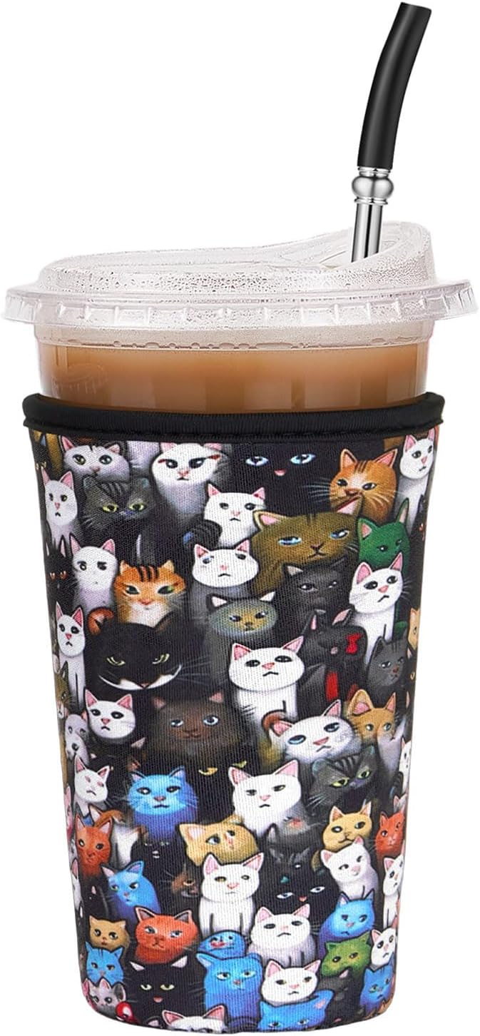 Iced Coffee Sleeve Reusable Large 30-32oz by Cavllson