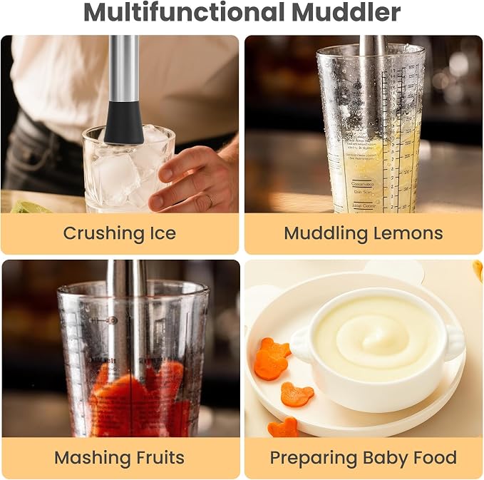 8-Inch Stainless Steel Muddler for Cocktails and Lemonade - Image 6