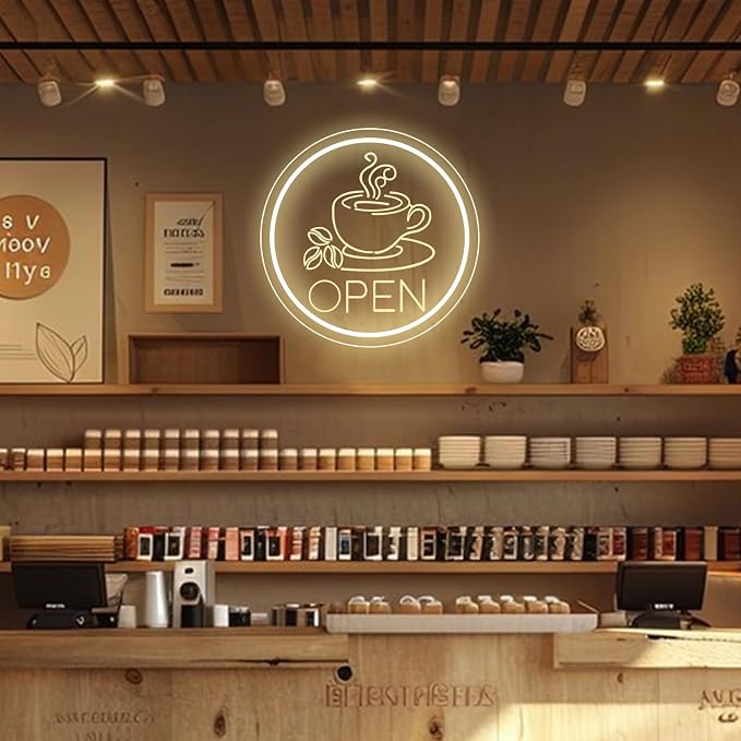 Coffee Open Neon Sign Business Open Lights - Image 6