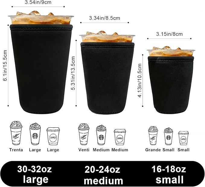 Reusable Insulated Neoprene Iced Coffee Sleeves - Image 7