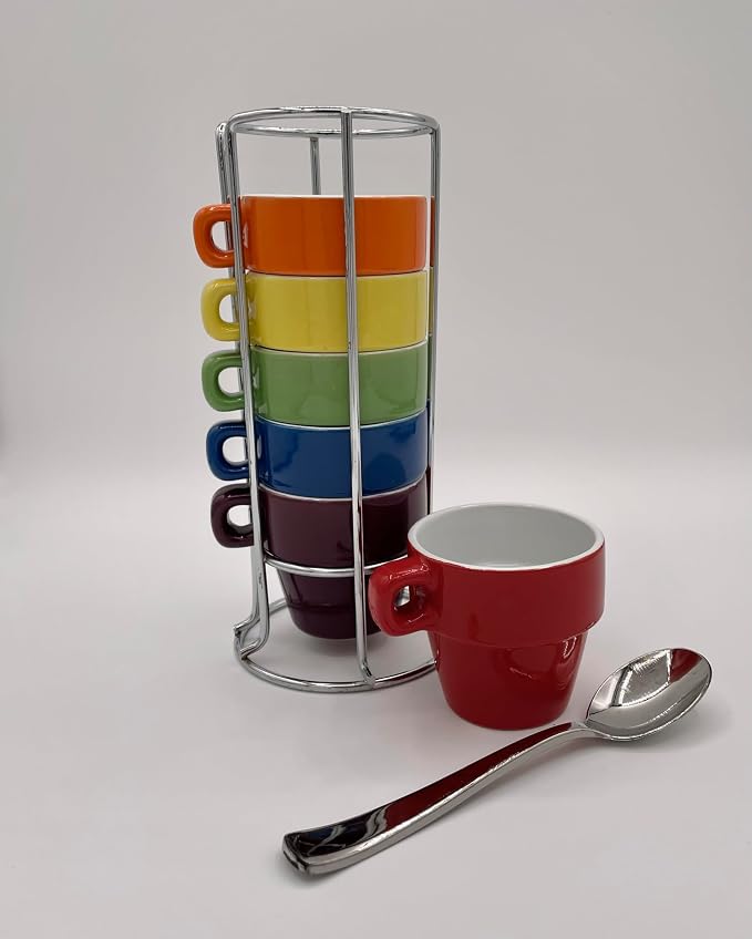 gypsy color 3 oz Espresso Stacking Mug Set - Image 5