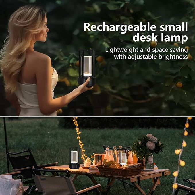Cordless Portable LED Table Lamp, Small Rechargeable Battery Operated Desk Lamp - Image 4