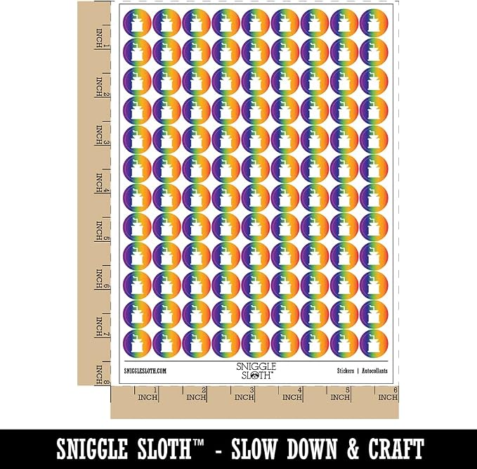 Coffee Grinder Solid 200+ Round Stickers - Image 2