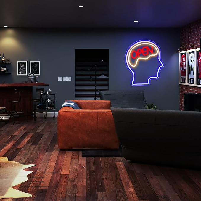 Open Mind Brain Neon Signs for Wall Decor Neon Lights for Bedroom Suitable for - Image 5