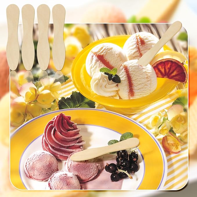 1500 Pcs Small Wooden Spoons, Mini Disposable Ice Cream Tasting Spoons - Image 5