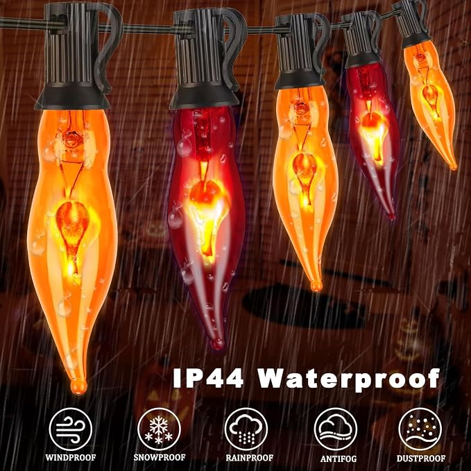 Couah Christmas Flickering Flame String Lights, 10Ft - Image 4